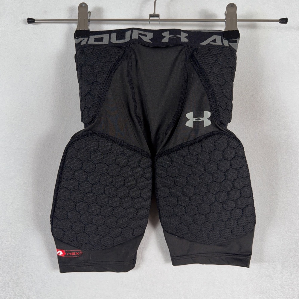 Under Armour Gameday Armour Kids' 5-Pad Girdle Shorts Youth Medium Black Sports